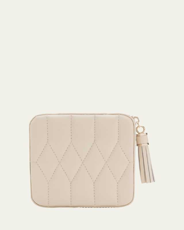 Caroline Ivory Zip Travel Case