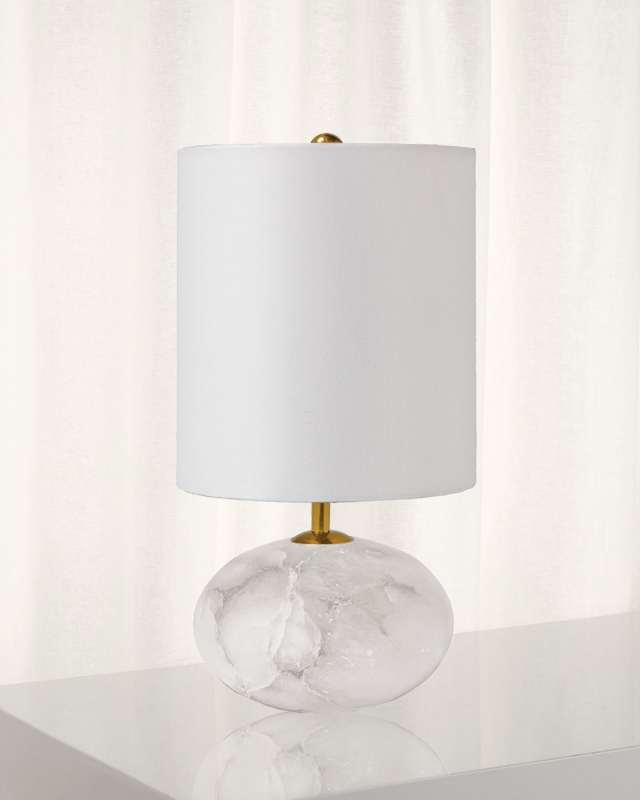 Alabaster Mini Orb Table Lamp