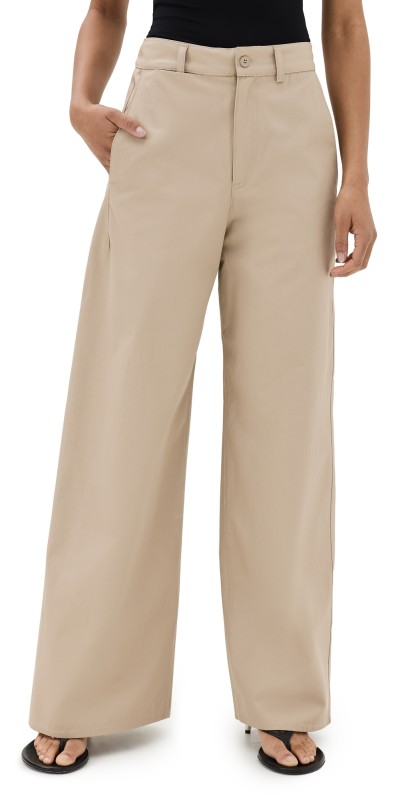 MM6 Maison Margiela Cotton Garbardine Trousers Sand Beige