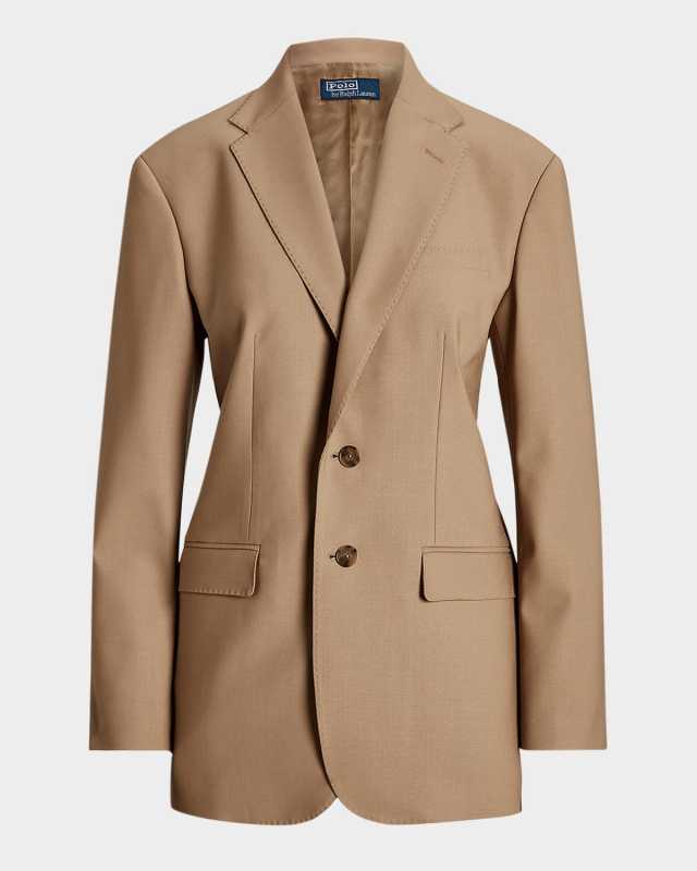 Stretch Wool-Blend Blazer