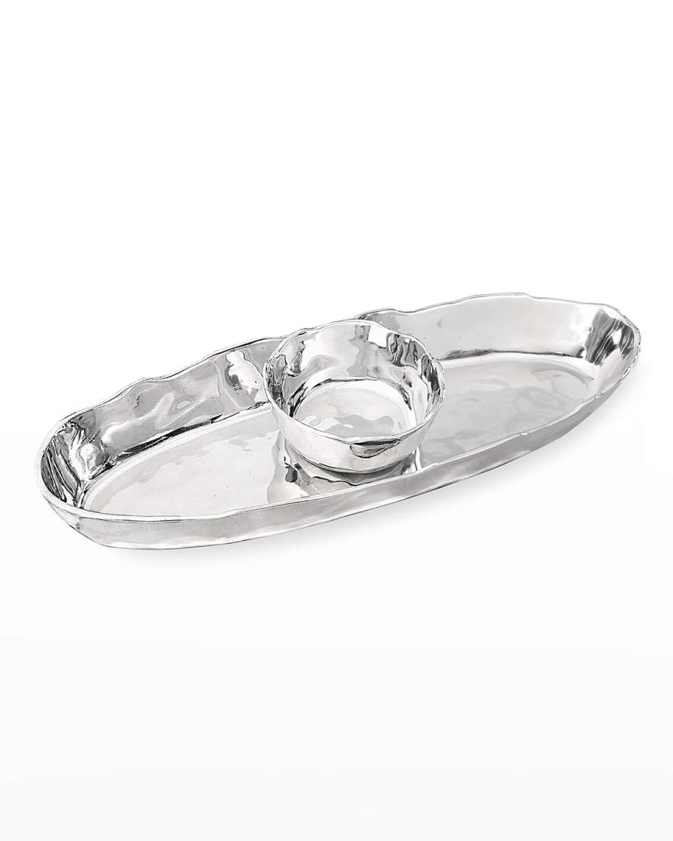 Soho Brooklyn Deep Oval Chip & Dip Server