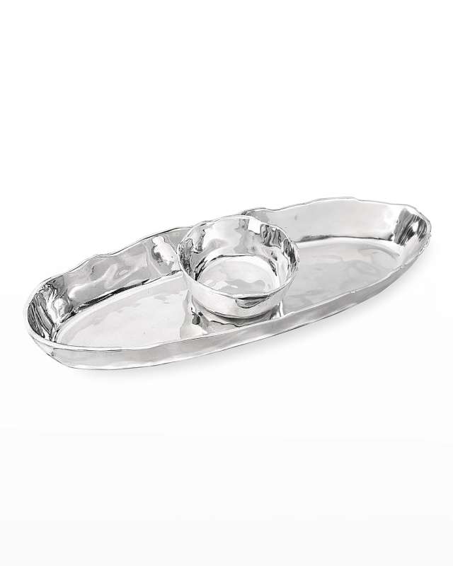 Soho Brooklyn Deep Oval Chip & Dip Server