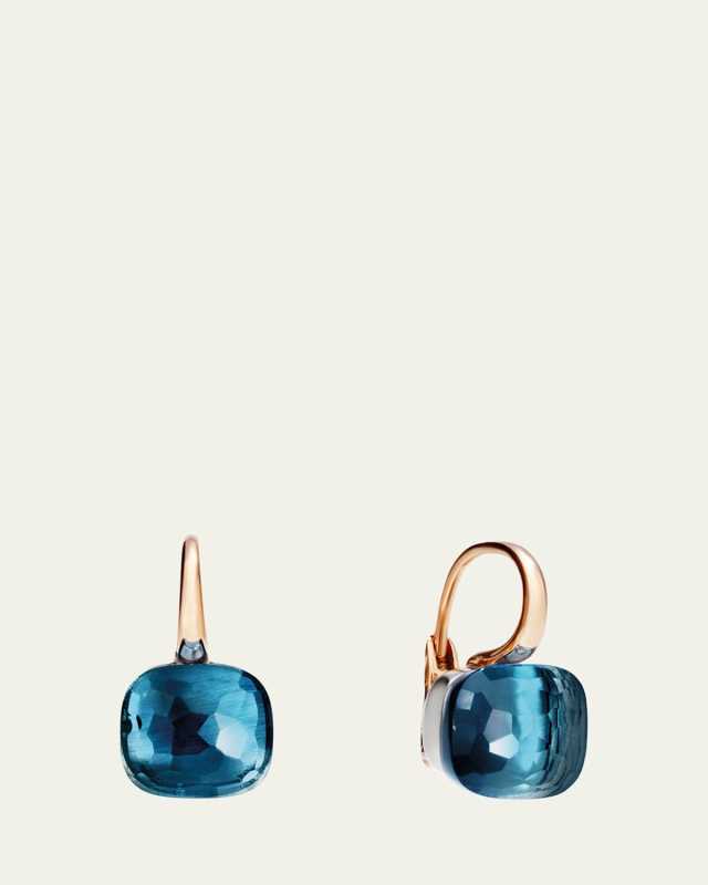 Nudo Classic 18K Rose Gold Earrings with London Blue Topaz