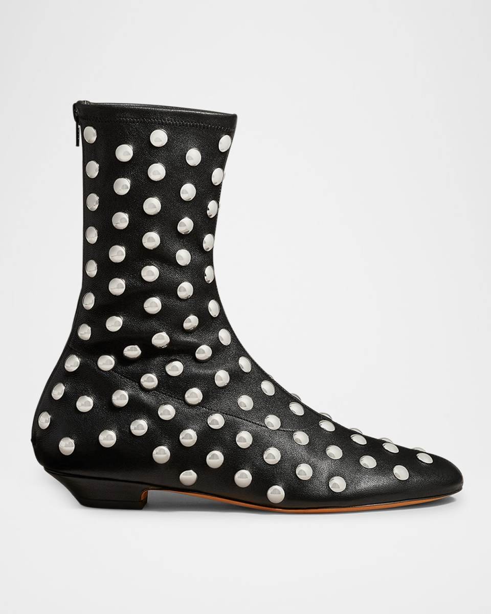 Apollo Studded Leather Booties