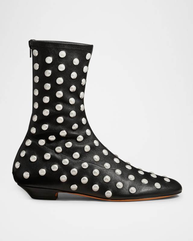 Apollo Studded Leather Booties