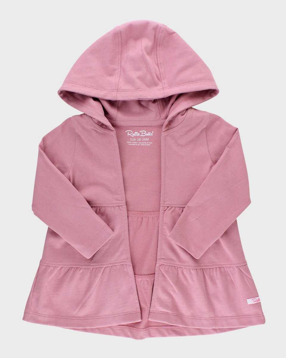 Girl's Cotton Hooded Cardigan, Size 3