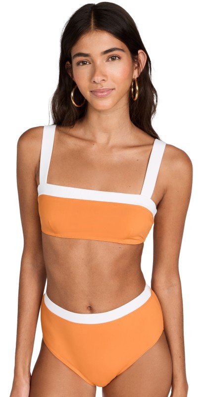 STAUD Liv Bikini Top Nectarine