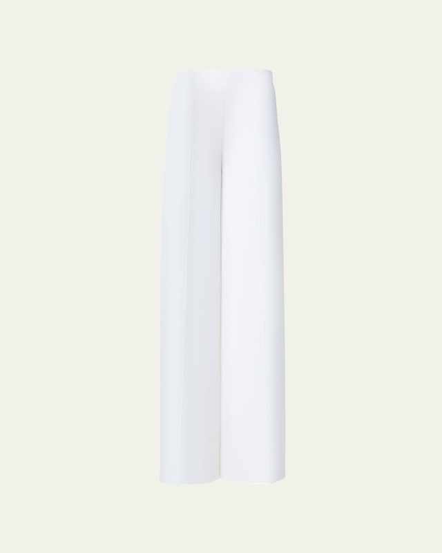 Fellia Silk Double Layer Wide-Leg Pants
