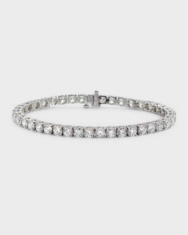 18K White Gold Diamond Bracelet, 7"L, 11.48tcw