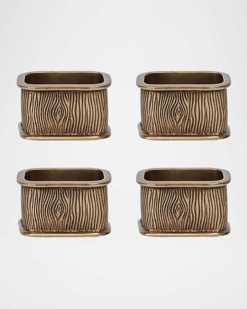 Blenheim Oak Napkin Rings, Set of 4