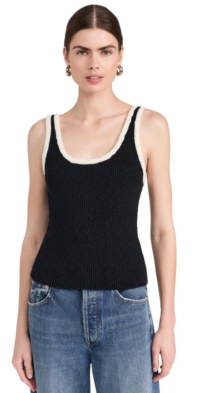 RAILS Albie Tank Black White Contrast