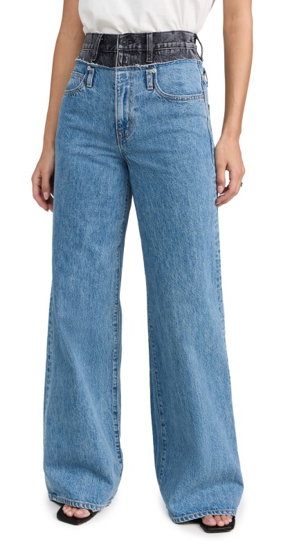 SLVRLAKE Re-Work Eva Double Waistband Jeans Pacific Moon