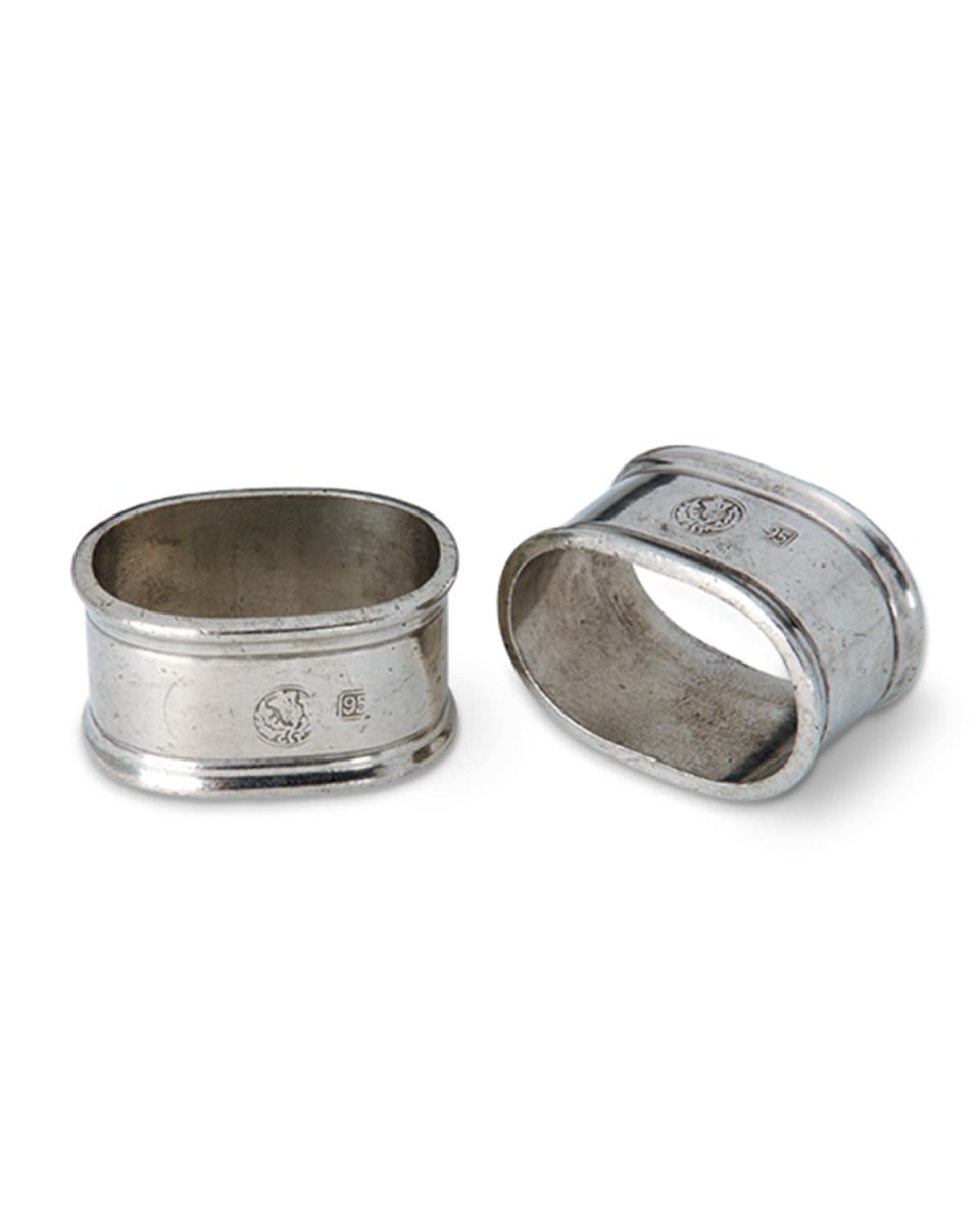 Pewter Napkin Rings, Set of 2