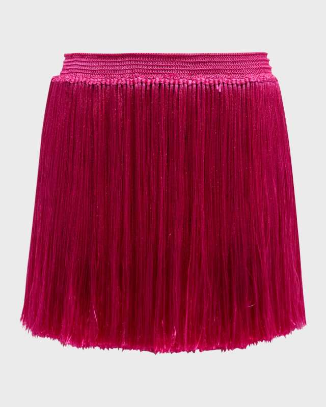 Hand Crochet Fringed Tiered Mini Skirt
