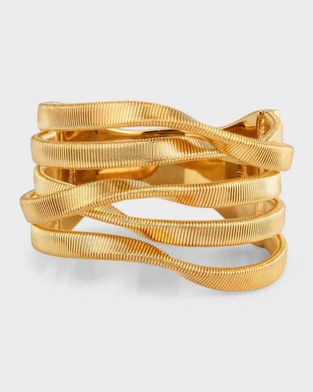 18K Yellow Gold Marrakech Five Strand Strand Ring, Size