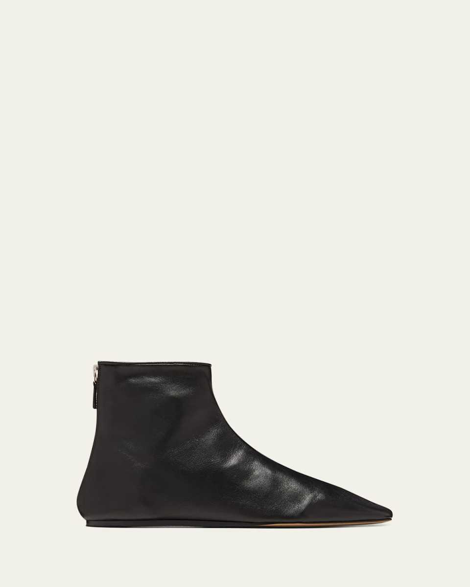 Luna Calfskin Zip Booties