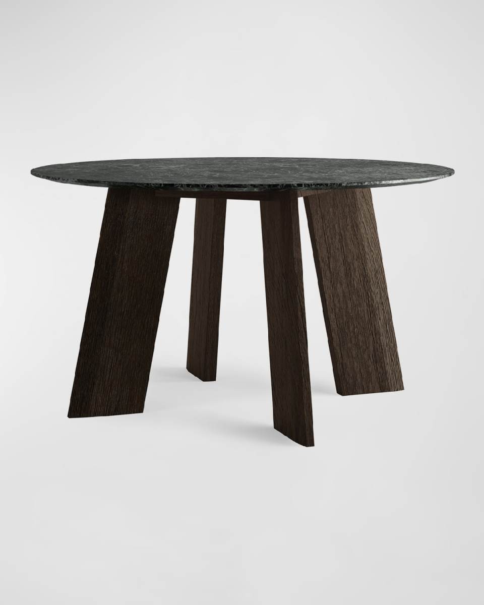 Modern Fin Round Dining Table, 59"