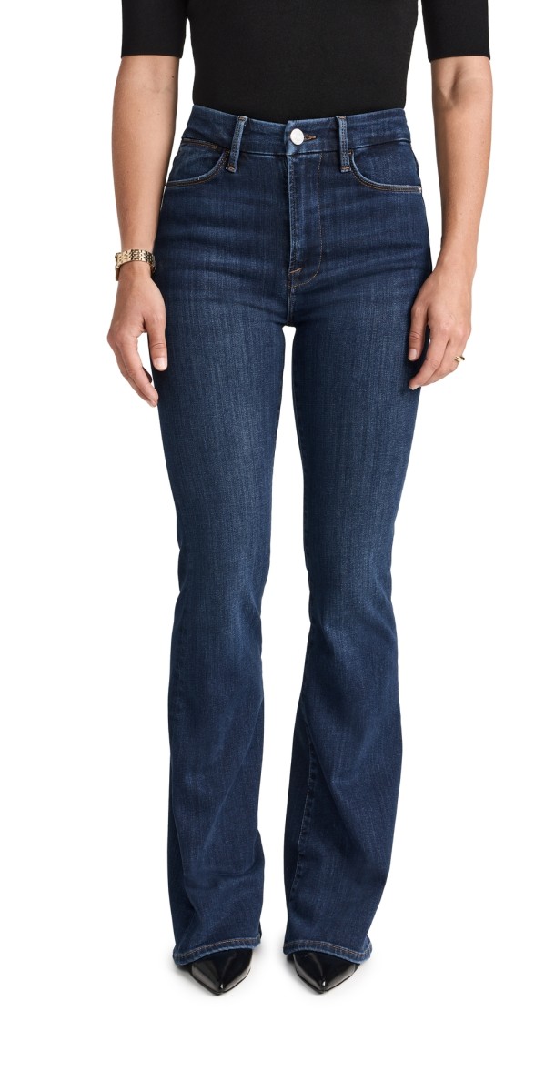 FRAME Petite Le Pixie Super High Flare Jeans Majesty