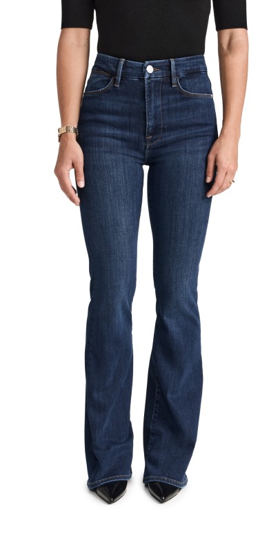 FRAME Petite Le Pixie Super High Flare Jeans Majesty