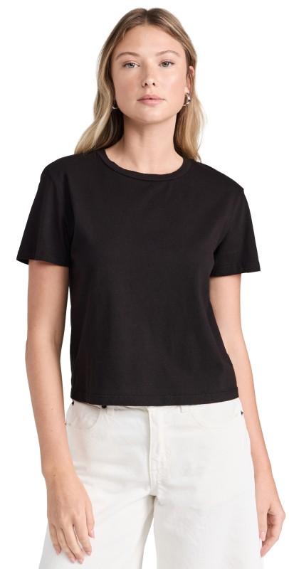 Stateside Cloud Jersey Crew Tee Black