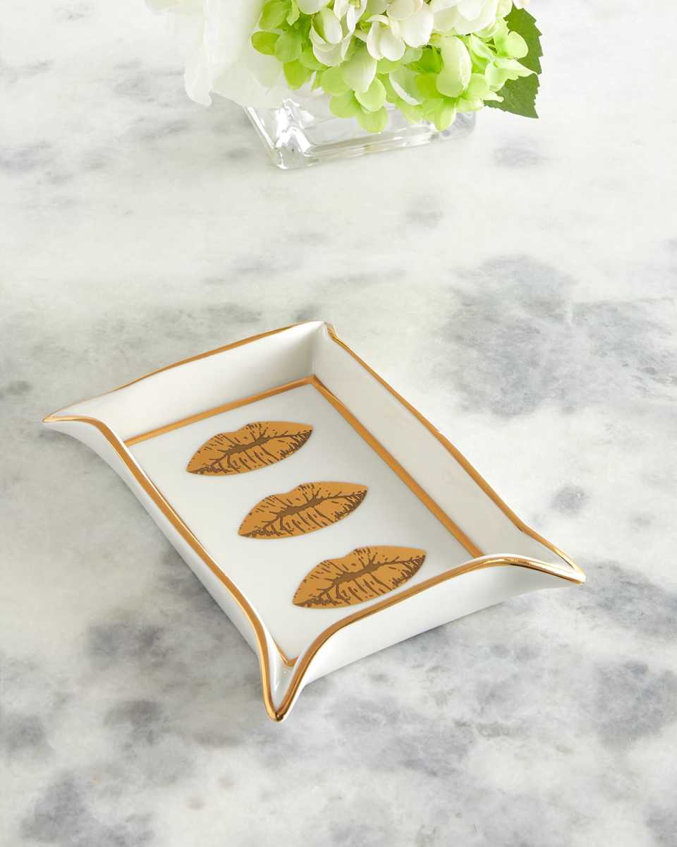 Lips Porcelain Valet Tray