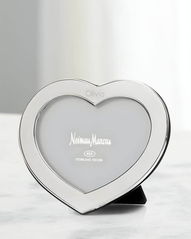 Tiffany Heart Sterling Silver Personalized Picture Frame, 4x