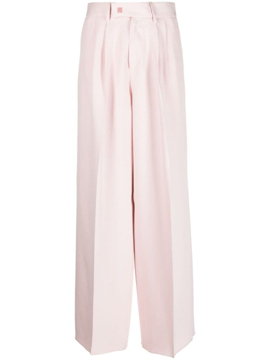 wide-leg tailored trousers