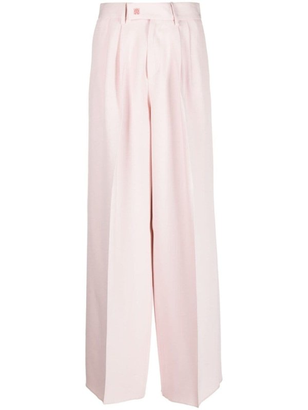 wide-leg tailored trousers