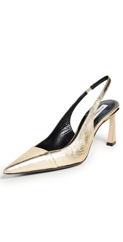 Victoria Beckham Slingback Pumps 75mm Gold
