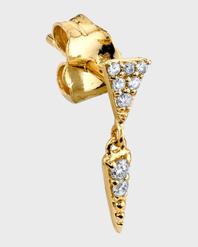 14k Diamond Fringe-Drop Earring, Single