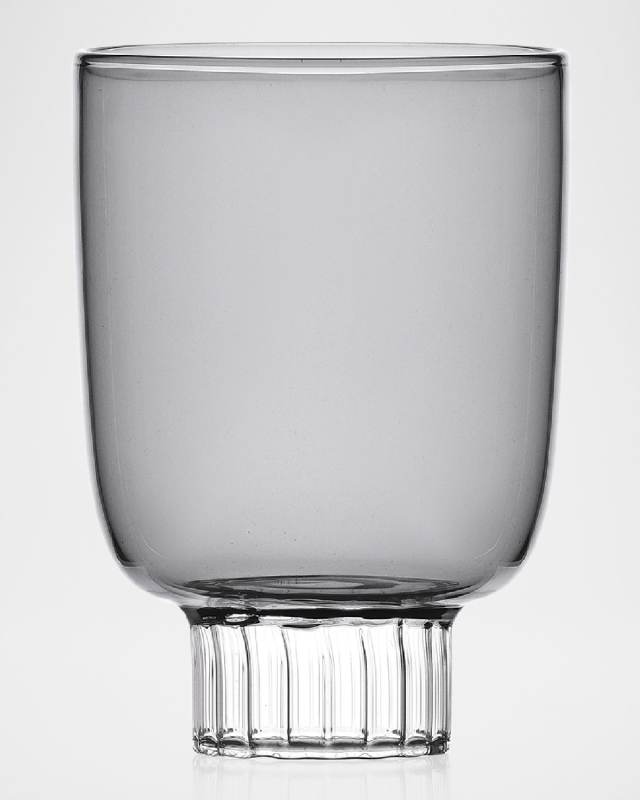 Liberta Smoke Stemmed Water Glass, 11 oz.