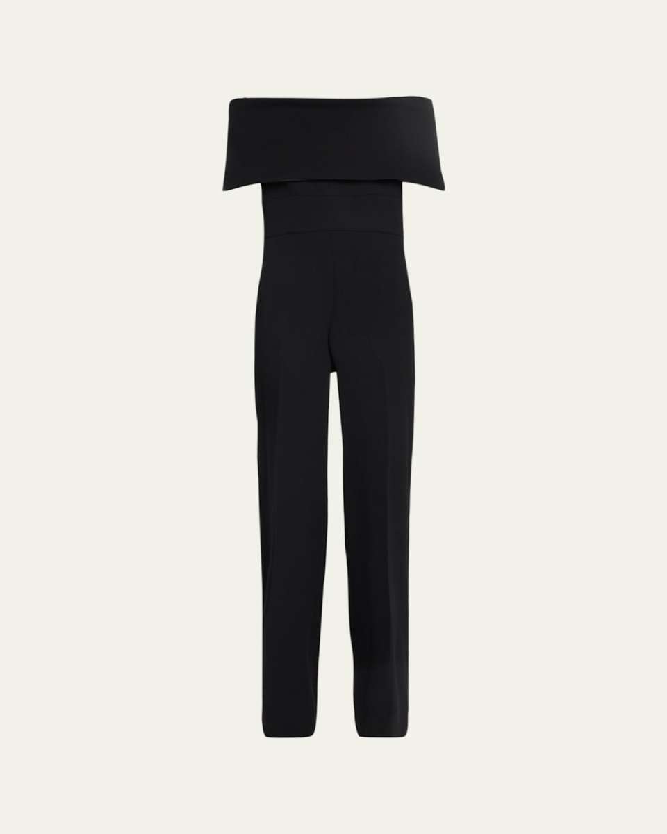 Off-the-Shoulder Crepe Jumpsuit
