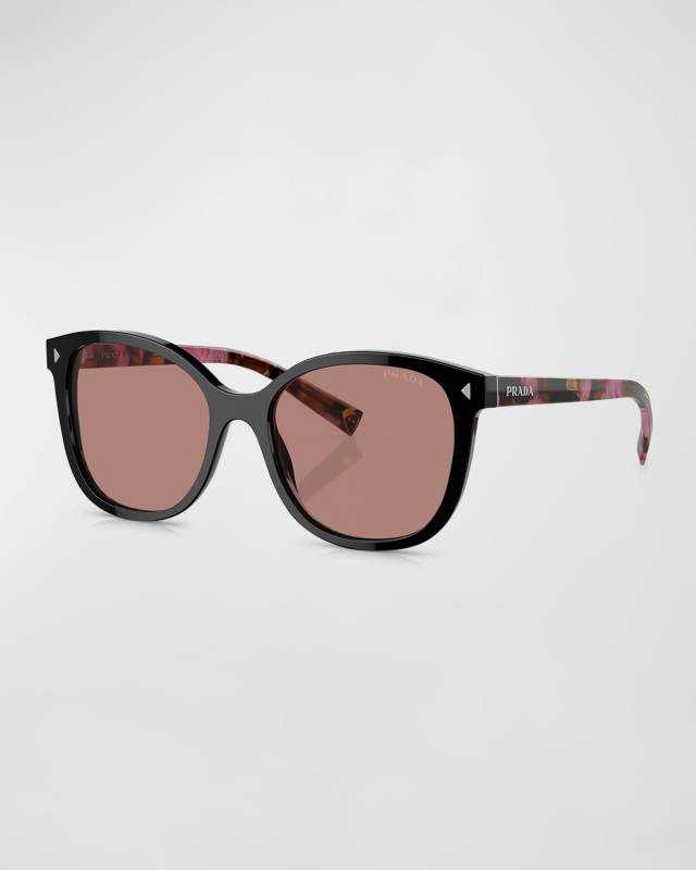 Two-Tone Acetate Square Sunglasses