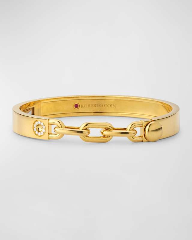 18K Yellow Gold Navarra Chain Bangle