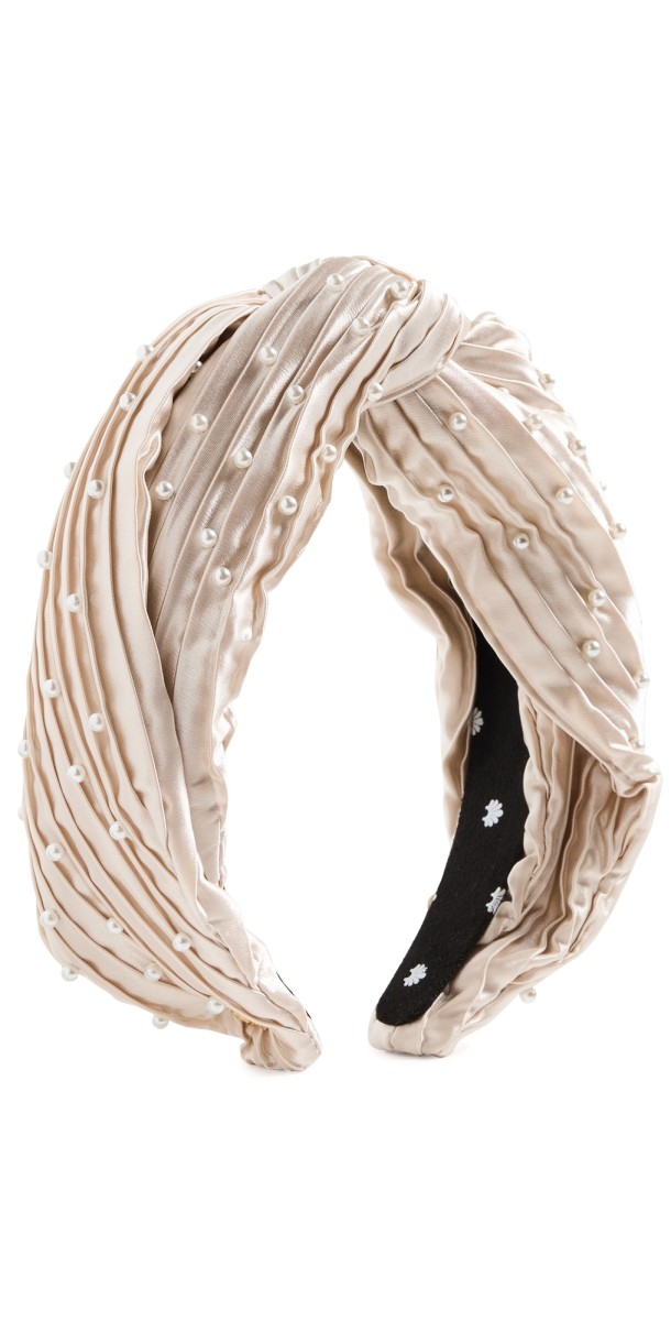 Lele Sadoughi Pearl Embellished Gretta Headband Bisque
