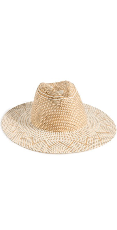Hat Attack Luxe Novelty Packable Straw Hat Ivory/Ta