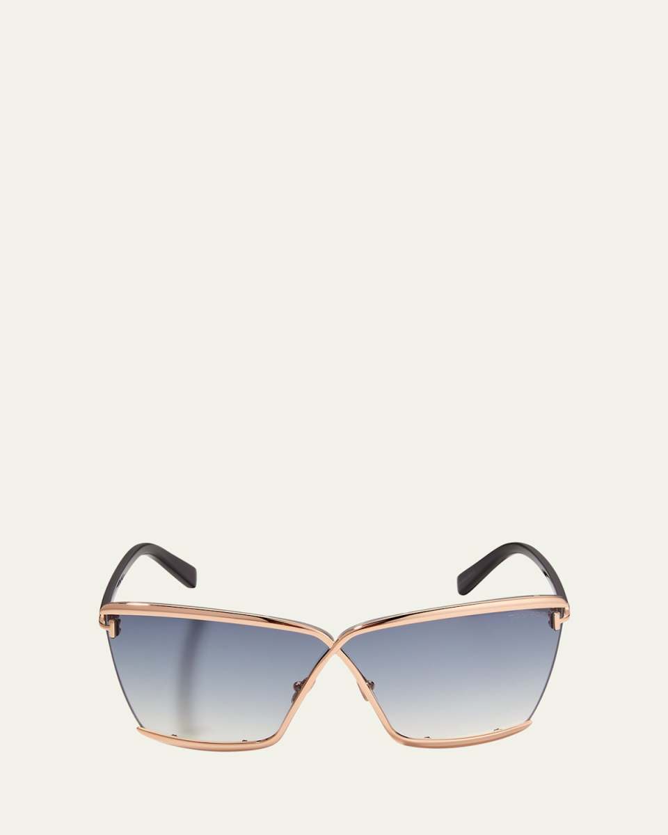 Elle 02 Acetate/Metal Butterfly Sunglasses