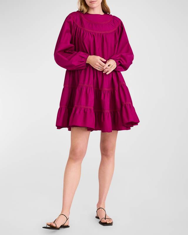 Aster Tiered Cotton Poplin Mini Dress