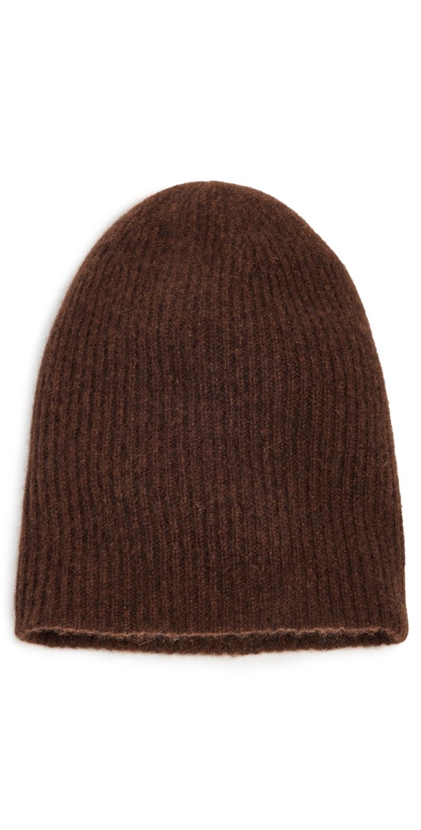 White + Warren Cashmere Plush Rib Beanie Espresso