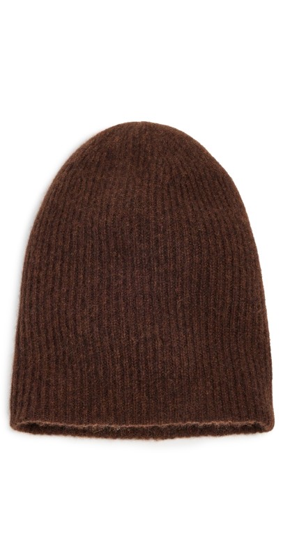 White + Warren Cashmere Plush Rib Beanie Espresso