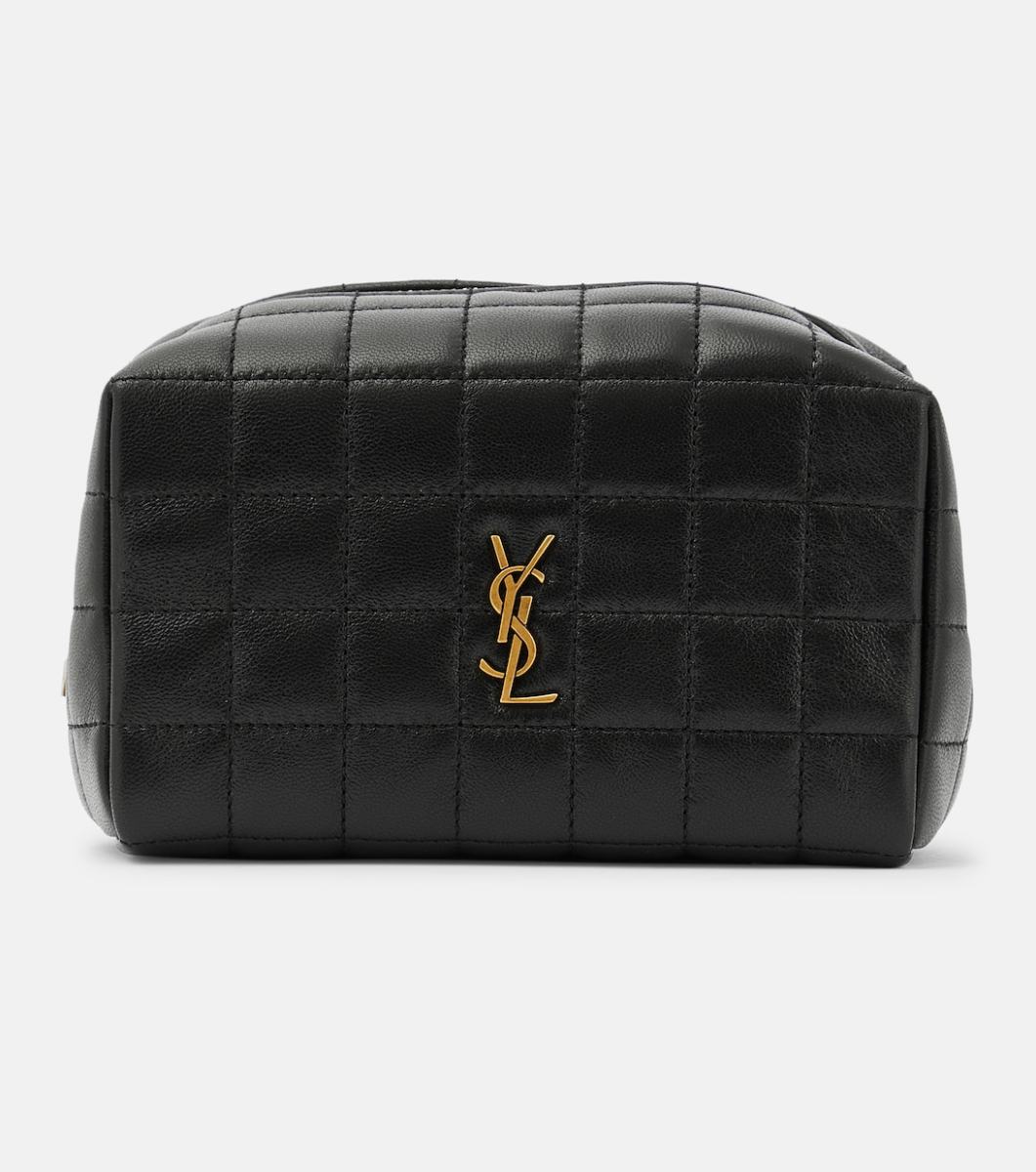 Saint Laurent Cassandre leather makeup bag