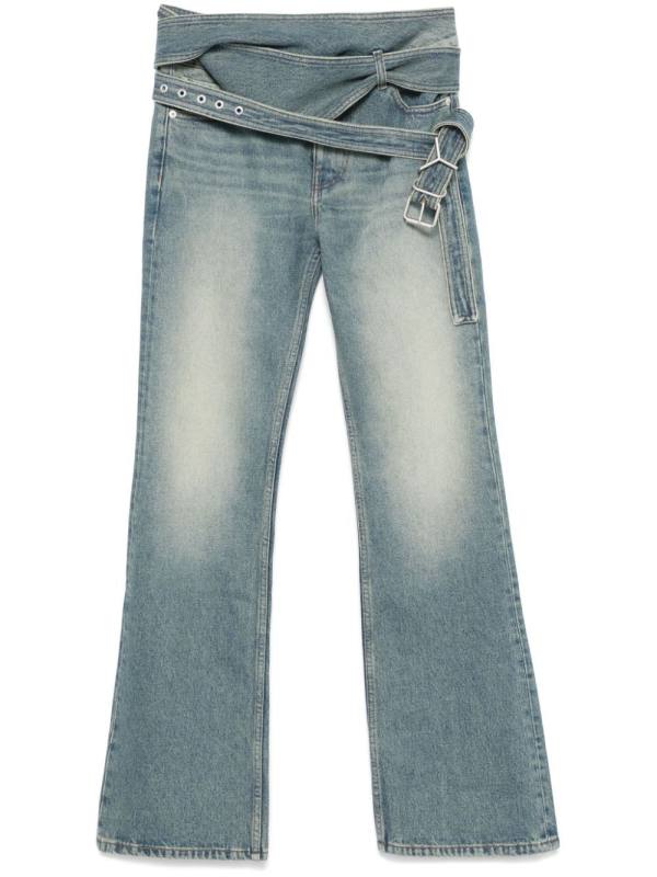 wrap belt jeans