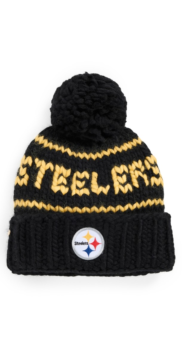 Lele Sadoughi Steelers Beanie Black