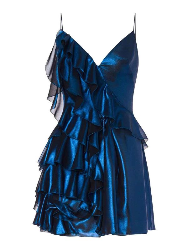 Alberta Ferretti Robe Au Genou - Bleu