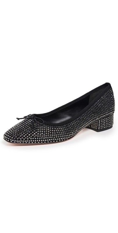 Veronica Beard Cecile Ballet Pumps Black/Black Diamond