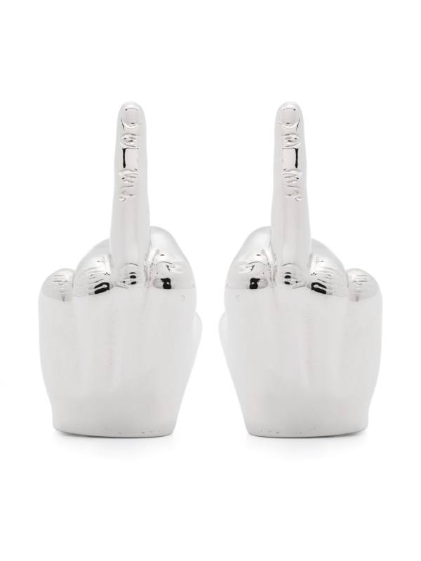 hand-shaped polished earrings