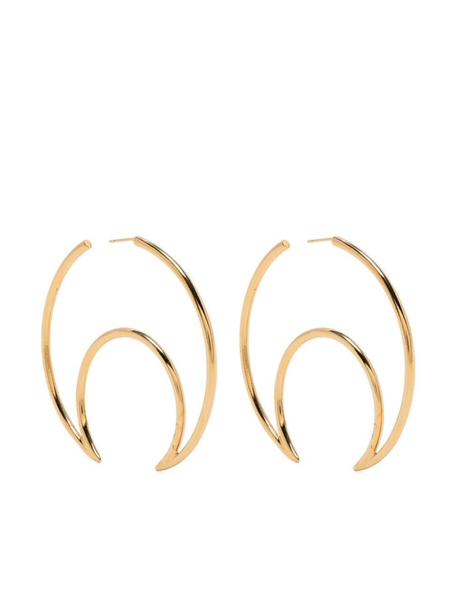 Moon hoop earrings