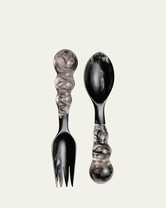 Mardi Gras Servers Charcoal Handle