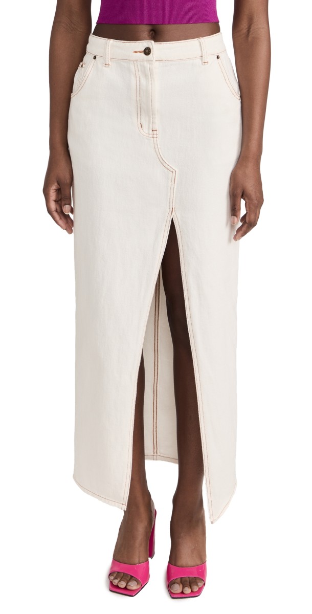 Lioness Barbie Split Midi Skirt Porcelain