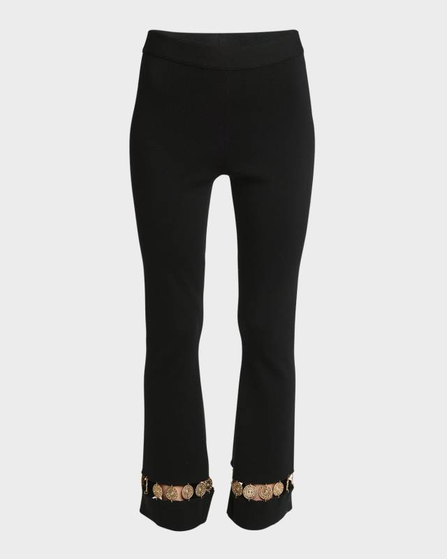 Metal Cutout Trim Pants